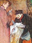 Henri de toulouse-lautrec Laundryman at the brothel oil painting on canvas